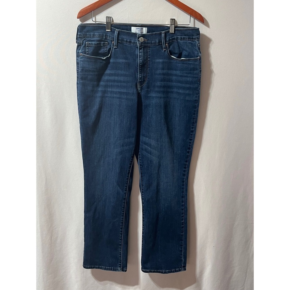 Denizen from Levi's High-Rise Straight Leg Jeans Dark Wash Blue 12S W31 L28